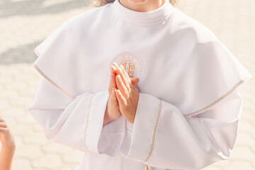 Child on First Communion Day – Sacred Catholic Rite of Passage Marking Spiritual Purity and Personal Faith