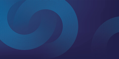 Modern dark blue abstract horizontal banner background with glowing geometric lines.Suitable for covers, brochures, presentations, flyers. vector.