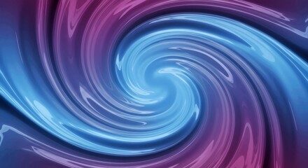 Abstract Swirling Purple and Blue Liquid Vortex Dynamic Fluid Motion Background
