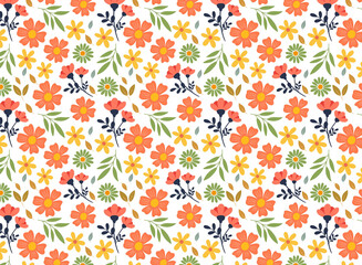 Seamless Elegant Floral Background with White Lilies and Classic Botanical Wedding Design