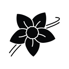 vanilla icon vector flower symbol illustration logo