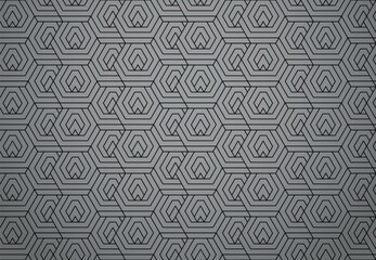 Abstract geometric pattern with stripes, lines. Seamless vector background. Gray and black ornament. Simple lattice graphic design