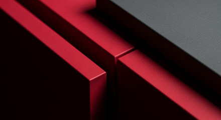 Abstract geometric red black shapes modern minimalist design