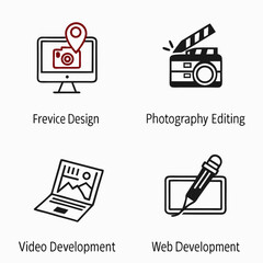 Frevice design photography editing video web development icons