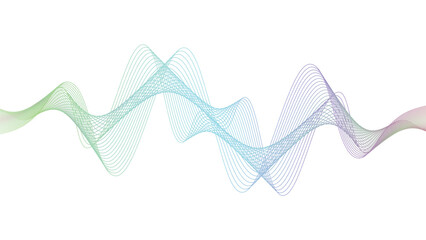 wave modern line with colourfull gradient
