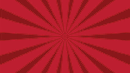 Red comic sunburst effect background with halftone. pop art comic-style vector background. 