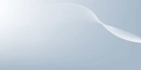 Gray and white abstract background with flowing particles. Digital future technology concept. vector illustration.