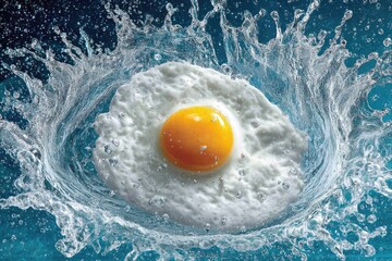 Fried egg in water splash (8)