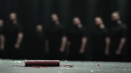 Stage confetti with blurred dancers.