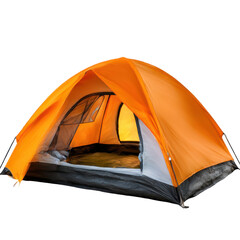 tourist tent on white background