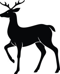 Obraz premium deer silhouette vector