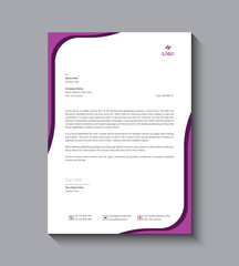 Modern business letterhead in abstract design