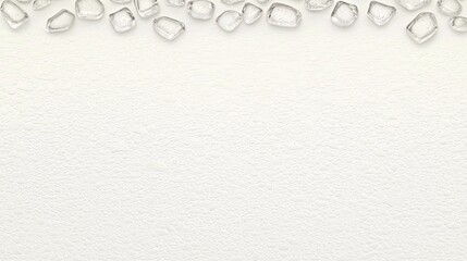 Sugar Crystals Border with White Background.