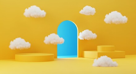 Doorway and Floating Clouds