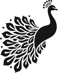 Peacock Mandala Logo - Intricate Peacock Shape Vector - Spiritual Love Design