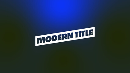 Modern Title