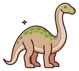 Fototapeta premium Cute cartoon illustration of a dinosaur