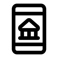 mobile banking icon for illustration