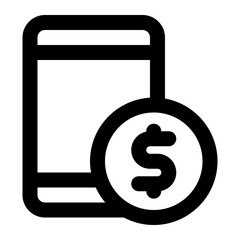 mobile banking icon for illustration