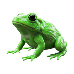 Obraz premium Vibrant Green 3D Frog with Large Eyes