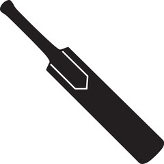 crossed cricket bat and ball icon set isolated on white background