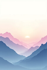 sunrise in mountains