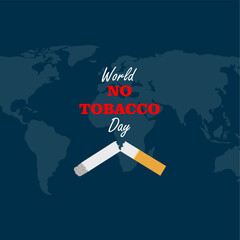 World No Tobacco Day vector illustration.