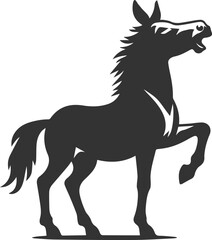 Artwork drawing silhouette vector of a mule