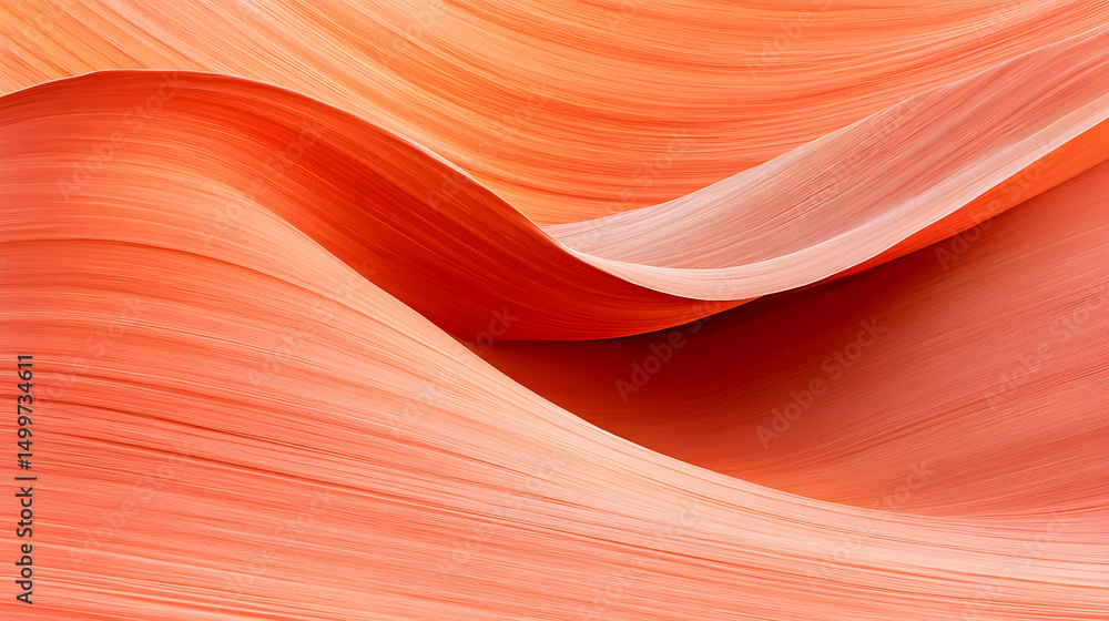 Poster abstract swirls of sandstone in vibrant coral hues, creating a captivating texture and pattern. perf