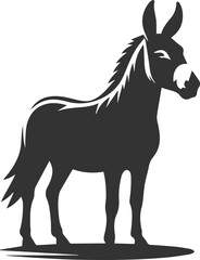 Artwork drawing silhouette vector of a mule