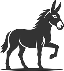Artwork drawing silhouette vector of a mule