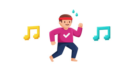 Isolated Running Man