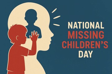 National Missing Children's Day Vector illustration. The aims of the day are to place a spotlight on the issue of child abduction.