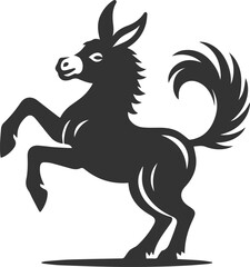Artwork drawing silhouette vector of a mule