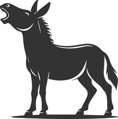 Artwork drawing silhouette vector of a mule
