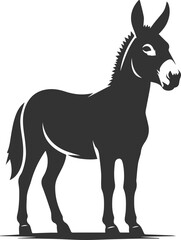 Artwork drawing silhouette vector of a mule