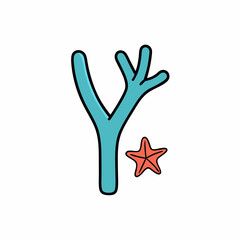 Obraz premium Y as a branching coral