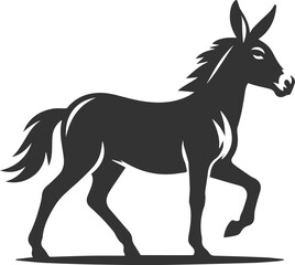 Artwork drawing silhouette vector of a mule