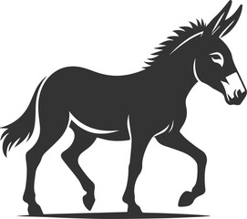Artwork drawing silhouette vector of a mule