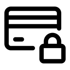 Fototapeta premium credit card lock icon for illustration