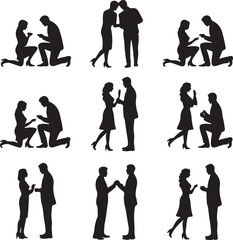 Just Married Couple Silhouette

Bride & Groom Walking Hand in Hand

Wedding Day Kiss Vector Design

Elegant Wedding Couple Under Arch

Silhouette of Romantic Wedding Moment