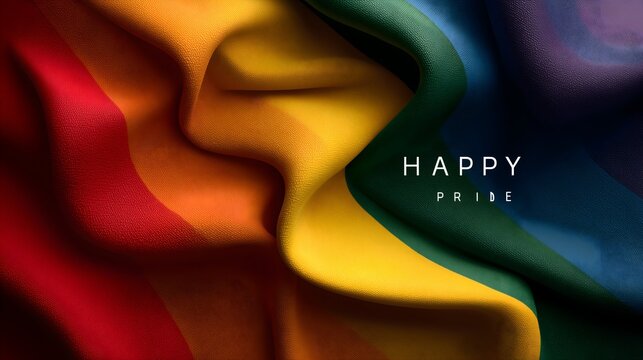 Celebrating Pride Month with a vibrant rainbow flag showcasing diversity and inclusivity for the LGBTQ community