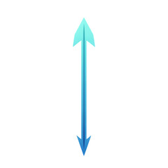 Sleek Arrow with Smooth Gradient Transitions in Icy Isolated on Transparent Background