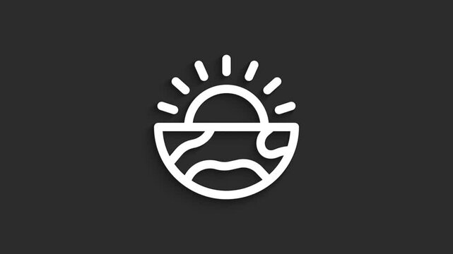 Sun Icon Animation | Climate Focus | 4K