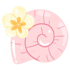 Cute shell Vector Illustration