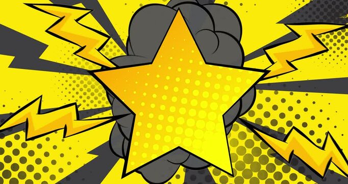 Cartoon Star, comic book retro vector comics pop art design.