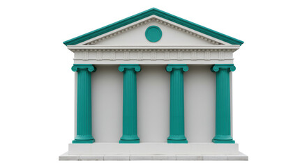 Isolated Neoclassical Building Facade