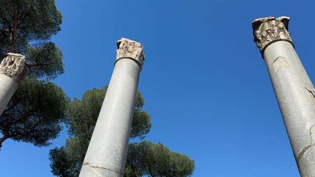 Footage capturing the iconic Roman Forum, the ancient heart of Rome&rsquo;s political, religious, and social life. Featuring ruins of temples, basilicas, and arches, this historic site reflects Rome&rsquo;s imper