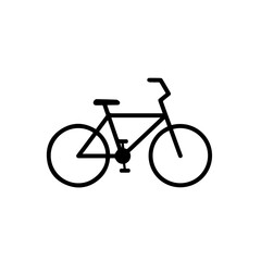 Obraz premium Simple bicycle line drawing. Bicycle illustration shows classic bike design perfect for school projects. This simple bicycle image is ideal for school brochures, educational materials, and children's