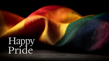 Fototapeta premium Celebrate diversity and love with a vibrant rainbow flag showcasing pride during Pride Month festivities